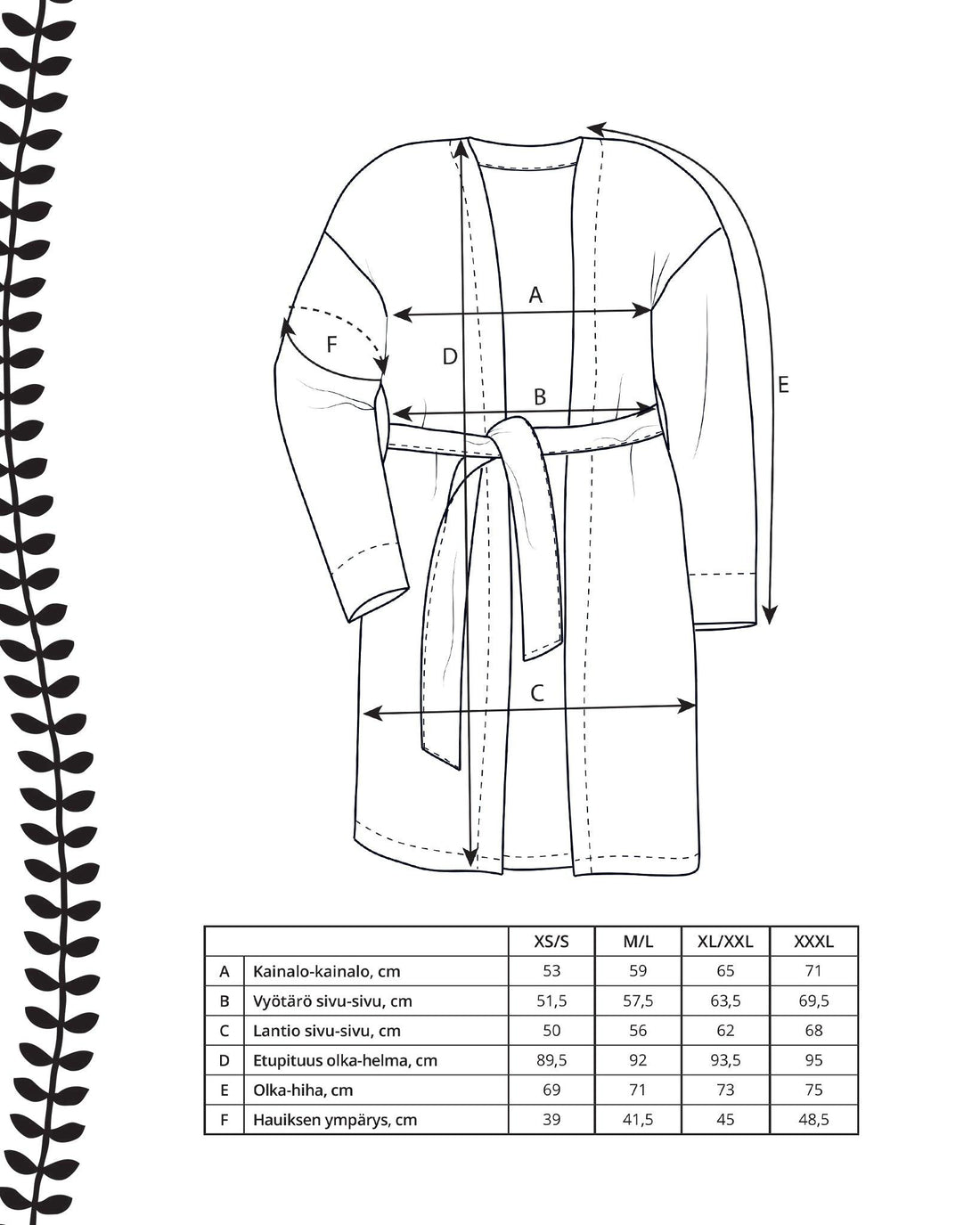 Kaava - timanttitakki