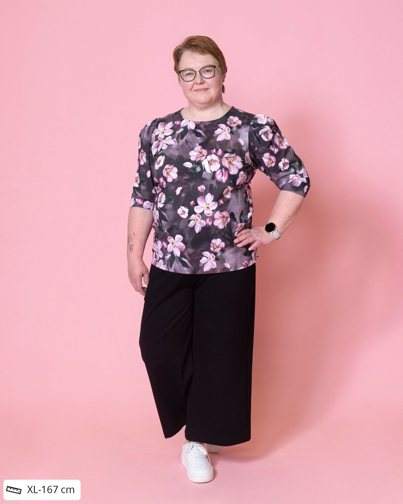 TYYLI shirt, Omenankukkia - rose