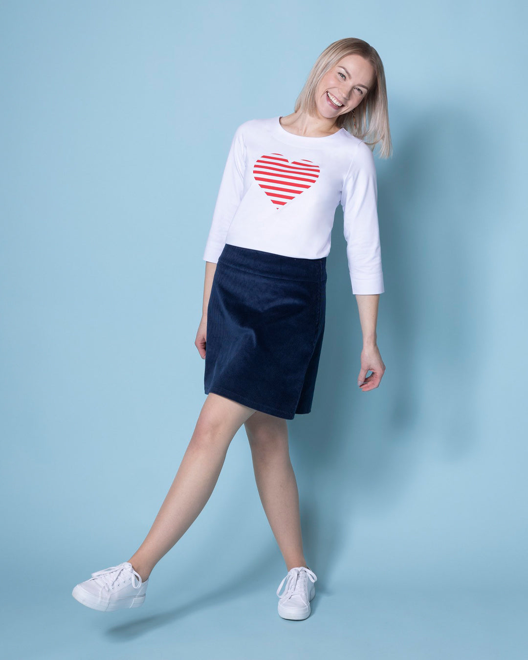 CORDUROY skirt, blue