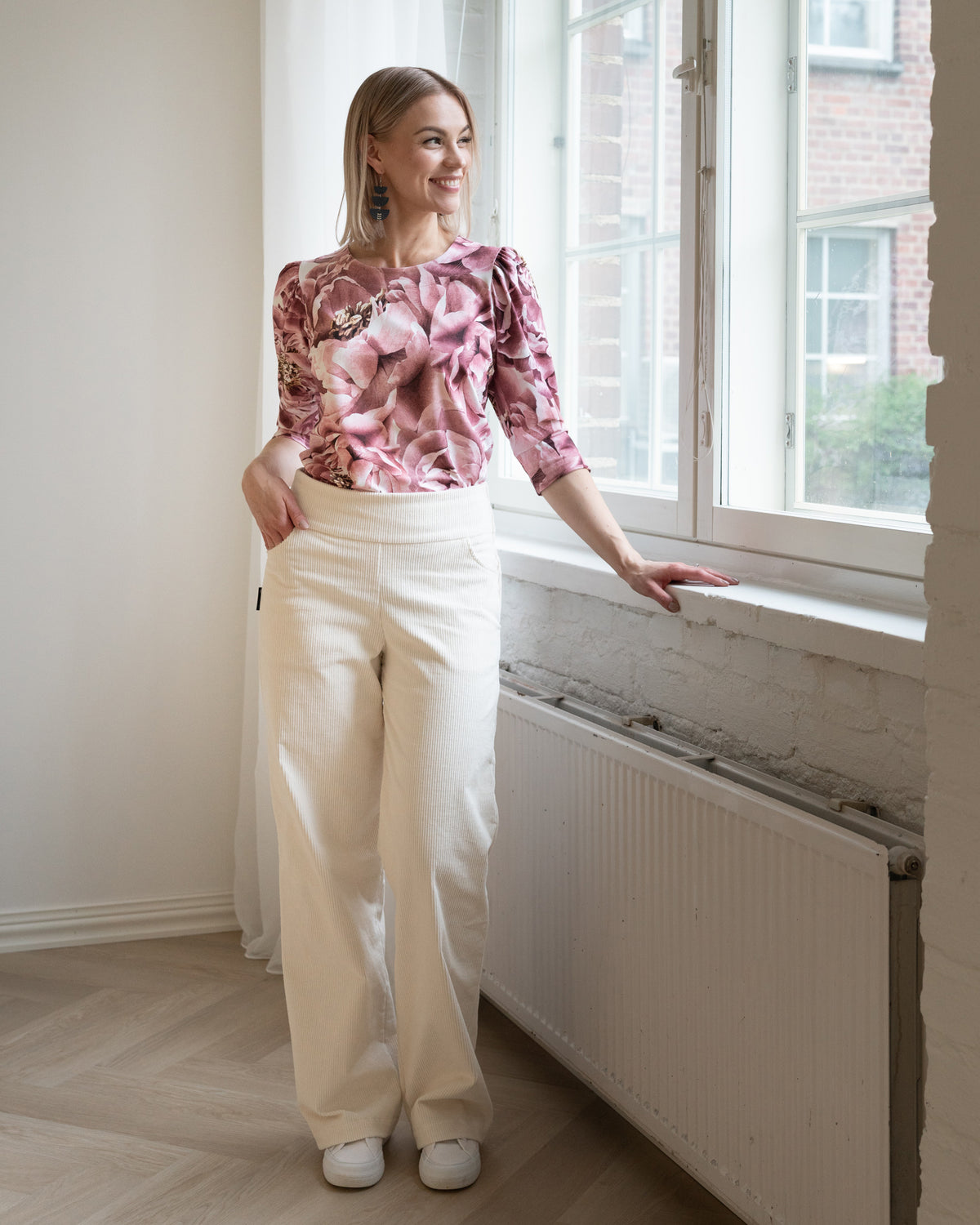 CORDUROY pants - LONG LENGTH, vanilla