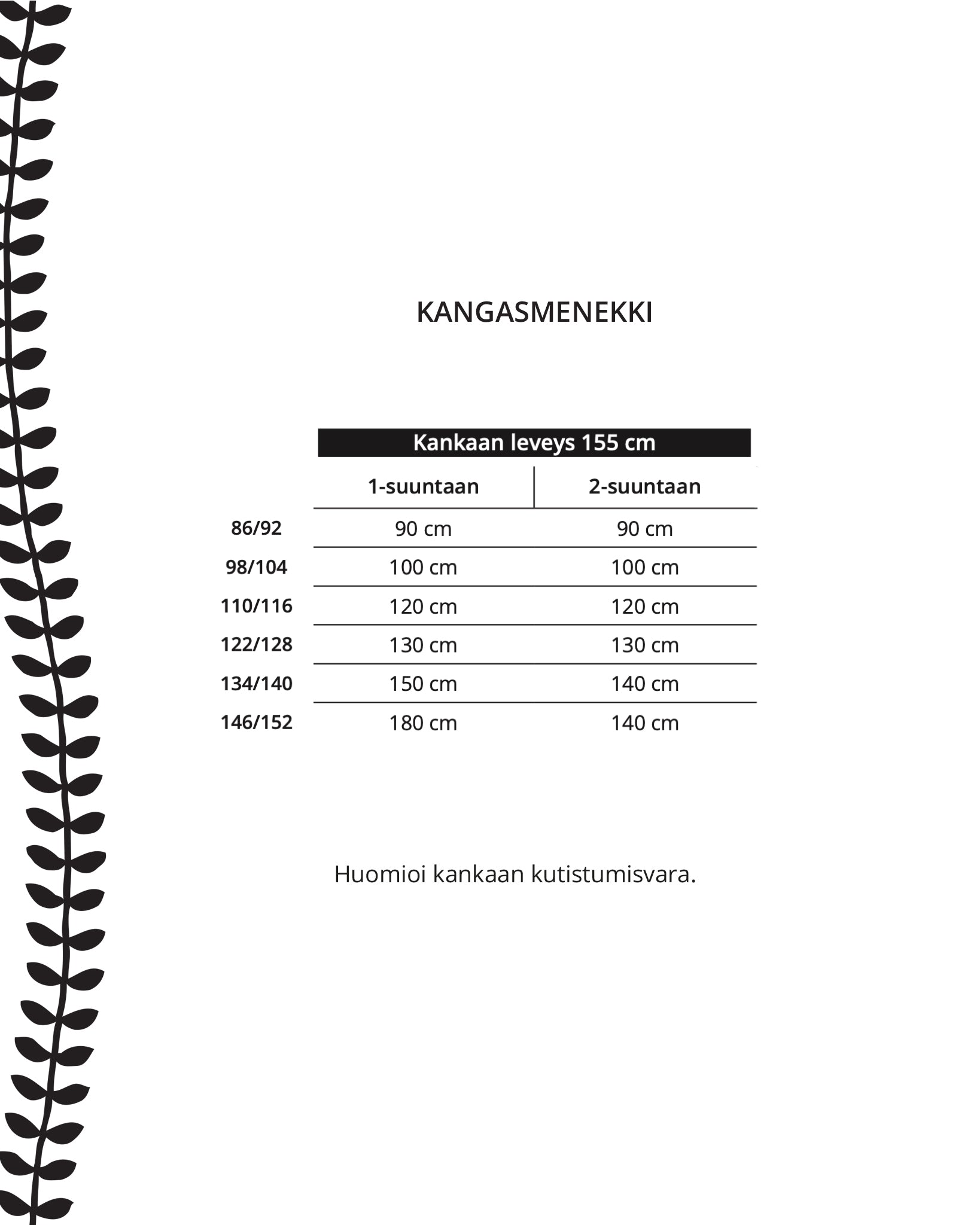 Kaava - lasten haaremihaalari - Ommellinen