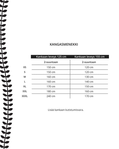 Kaava - sydänpaita - Ommellinen