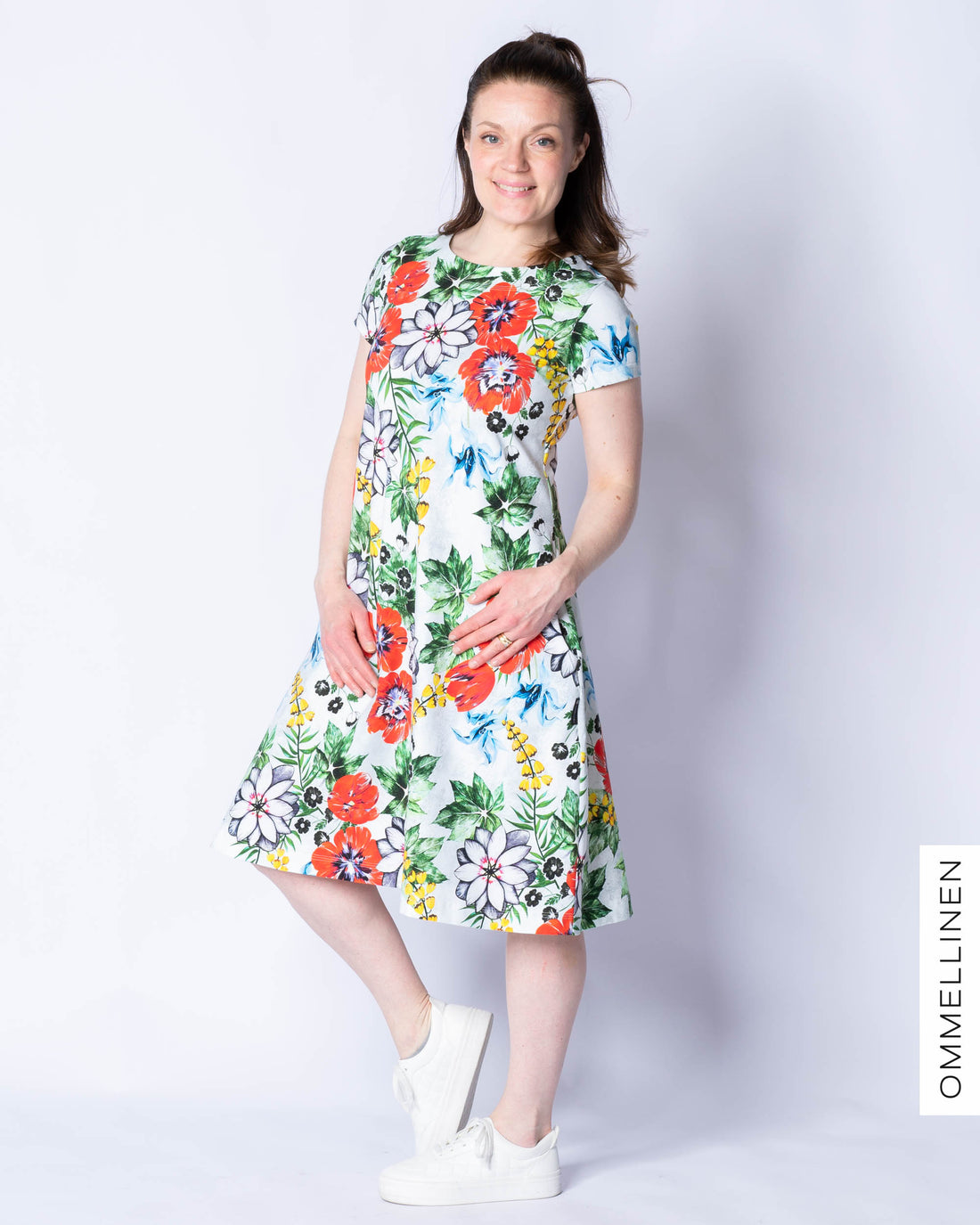 DRESS tunic - short sleeve, Tulppaanien tanssi - multicolor