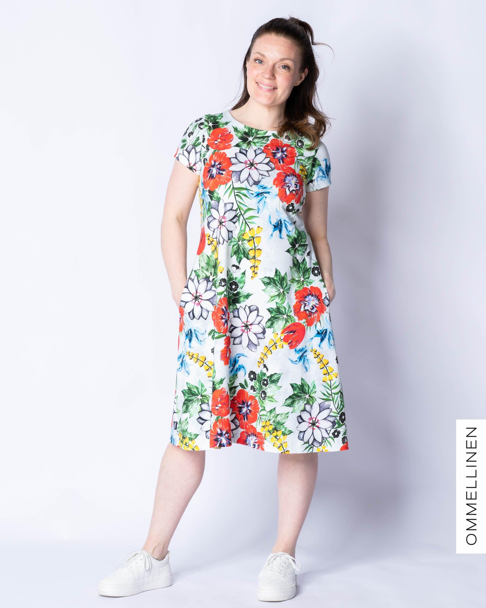 DRESS tunic - short sleeve, Tulppaanien tanssi - multicolor