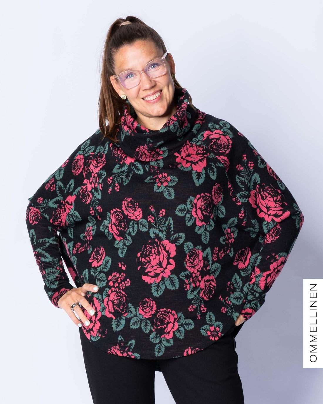 Pancho, Babushka Roses - musta/vihreÀ/koralli - Ommellinen