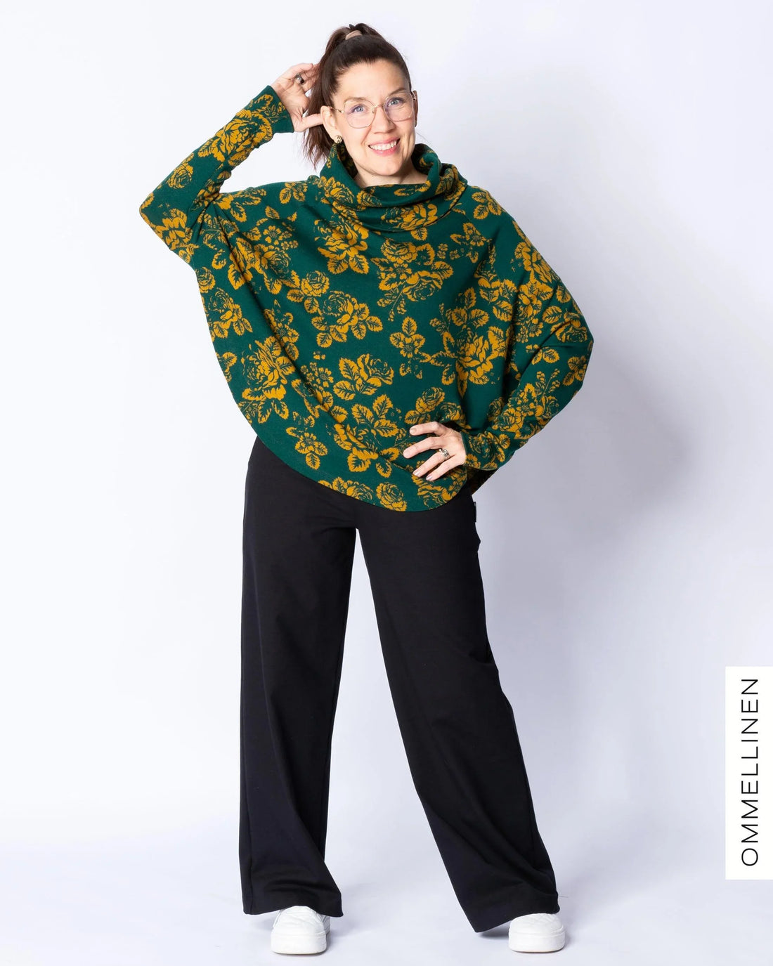 Pancho, Babushka Roses - vihreÀ/okra - Ommellinen